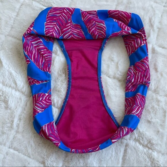 Vineyard Vines | Pink and Navy Palm Classic Bikini Bottoms | Size Medium - Picture 6 of 8